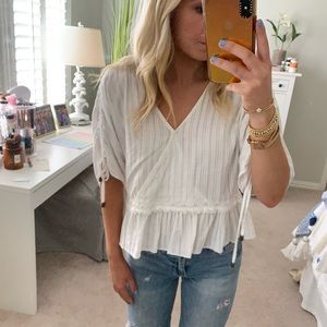 White Anthropologie Top